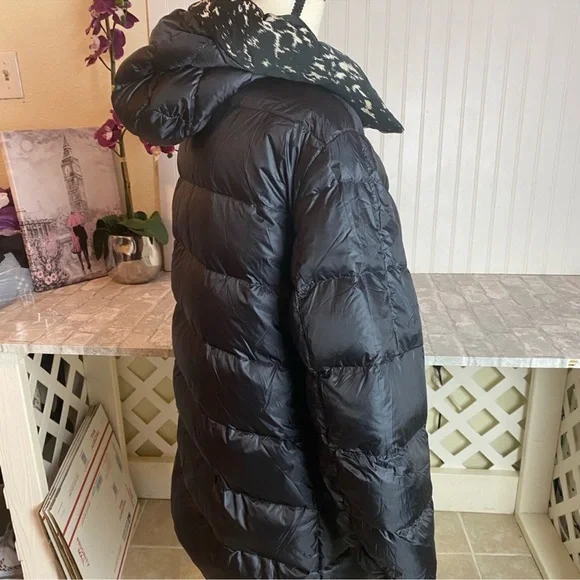 Moncler colliers reversible solid/printed puffer coat jacket hooded authentic - Picture 15 of 16